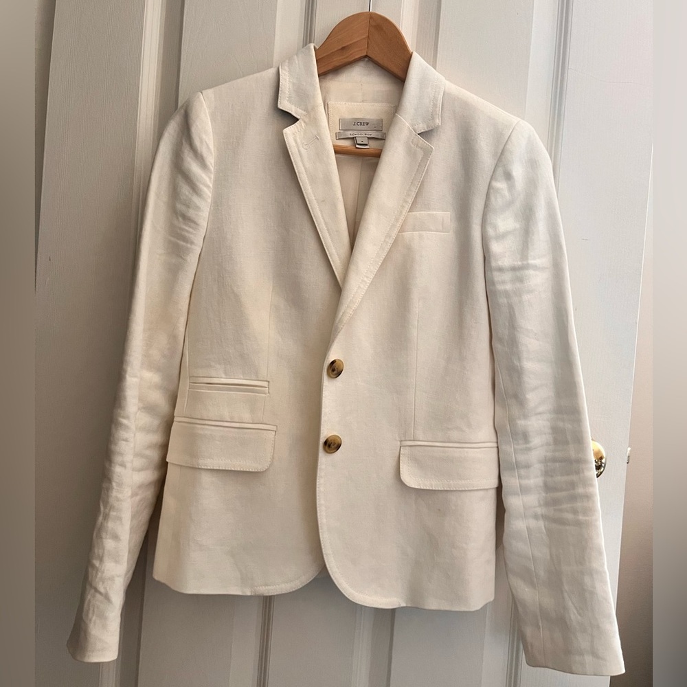 J Crew Schoolboy Blazer in 100% Linen size 2